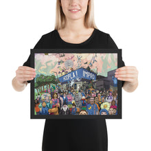 Load image into Gallery viewer, Hoopla Party Illustration Framed Poster