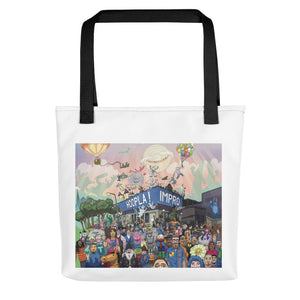 Hoopla Party Illustration Tote Bag