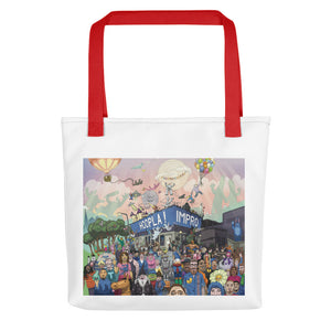 Hoopla Party Illustration Tote Bag