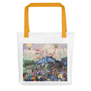 Hoopla Party Illustration Tote Bag