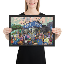 Load image into Gallery viewer, Hoopla Party Illustration Framed Poster
