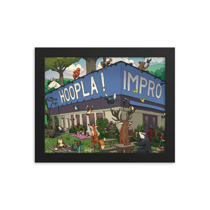 Hoopla Animal Illustration Framed Poster